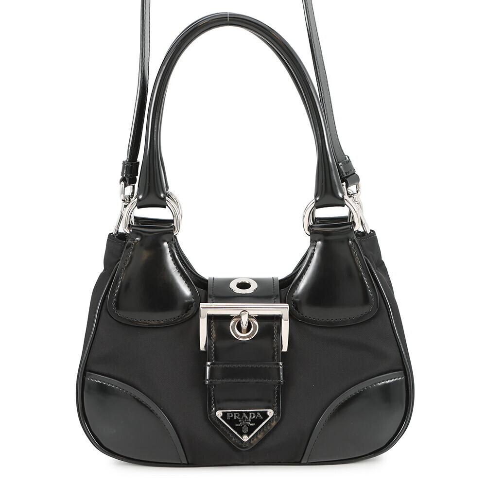 Prada handbag Re Edition Moon Leather Black bag